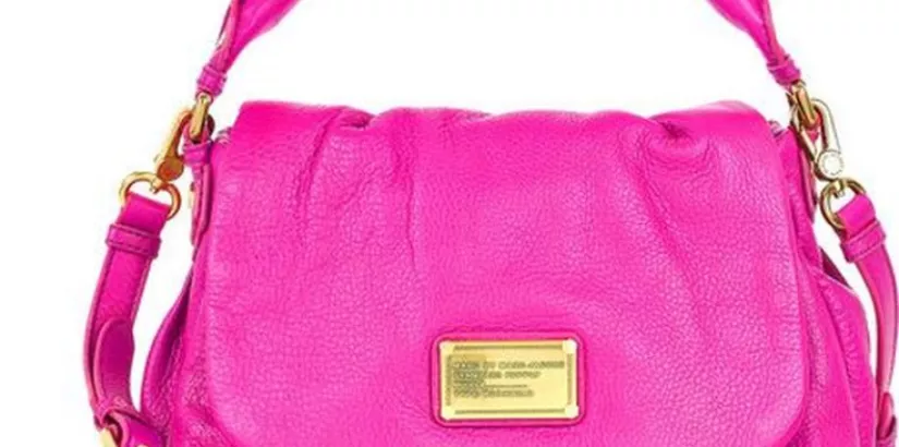 Fuchsia leather bag