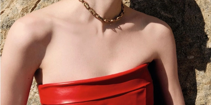 Greta Bultmann Commands 'Cherry Red' For Harper's Bazaar