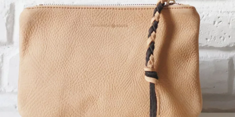 Keuka Clutch nubuck leather clutch