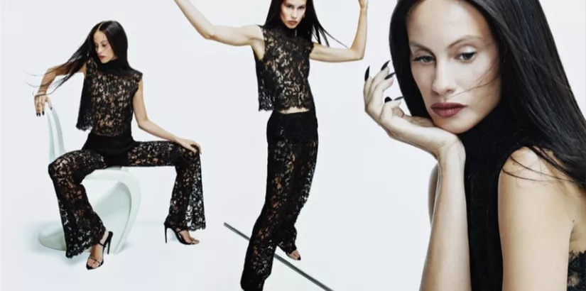 Milena Smit models stylish clothes for L'Officiel Italia
