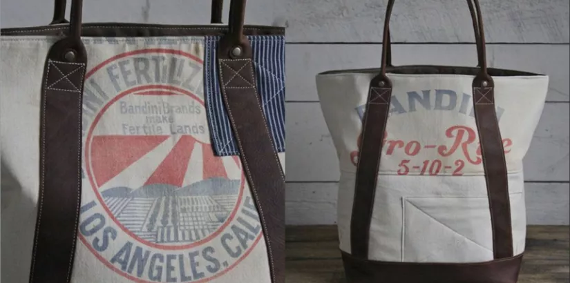 Patched Feed Sack Carryall