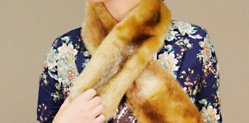 Faux fur stole