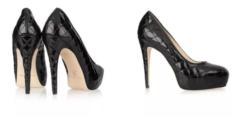 Patent-leather platform pumps