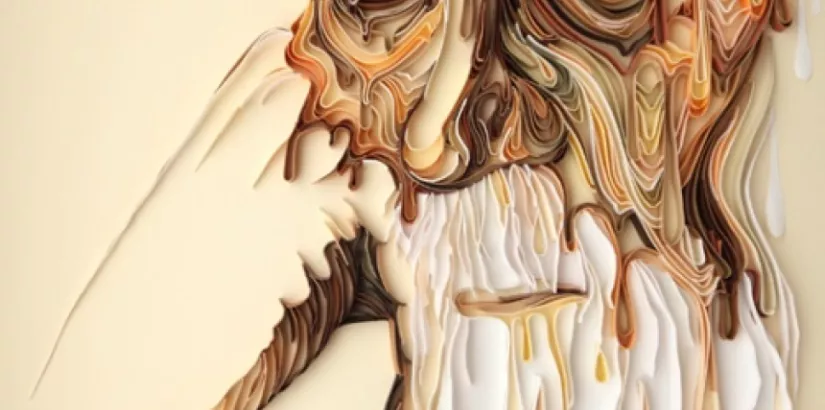 Melting, paper art installation, Yulia Brodskaya