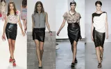 Leather pencil skirt