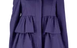 purple tiered coat at DP