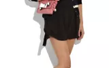 Bow Glazed-Leather Shoulder bag