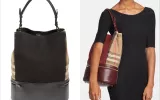 Burberry 'Beckett' tote in red and black