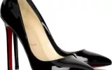 Black patent leather pumps